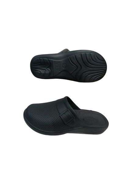 GEZER Ge193-10 Unisex Μαύρες παντόφλες μπάνιου εσωτερικού χώρου