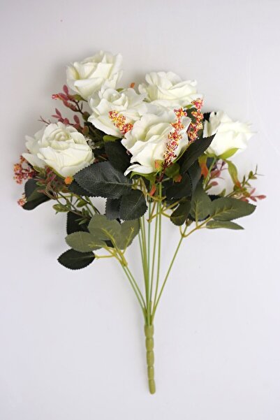 Yapay Çiçek Deposu باقة من 9 وردات مع زهور صناعية بيضاء