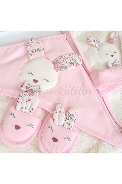 Gaye Baby Girl Bathrobe Set Rabbit Towel 0-3 Years P100826