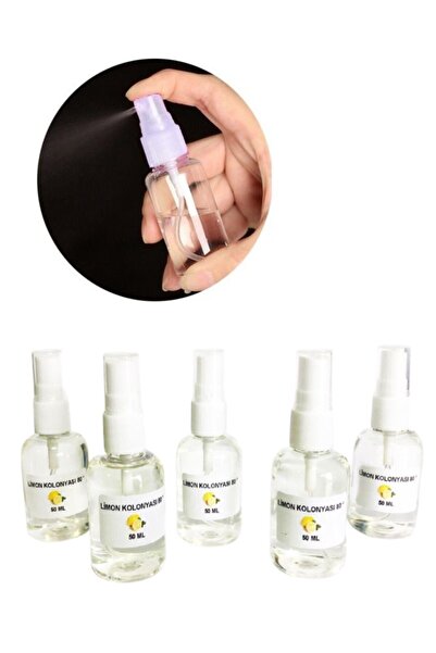 Hyd 5 Adet Limon Kolonyası Mini Cep Sprey Kolonya 50 Ml