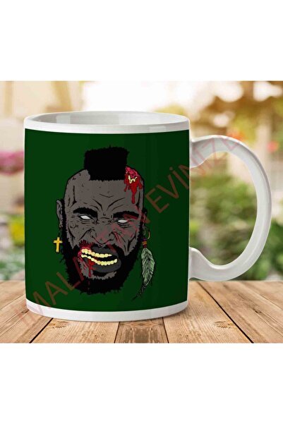 ART HEDİYE كوب زومبي مستر تي مطبوع على الجانبين