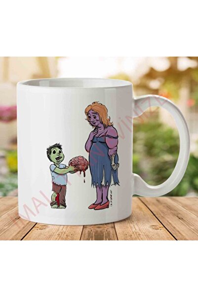 ART HEDİYE كوب زومبي ماما مطبوع على الجانبين