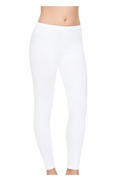 Tutku Elit Λευκό Modal Απλό Μακρύ Γυναικείο Κολάν Νέας Σεζόν