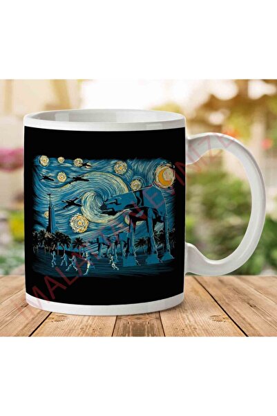 ART HEDİYE كوب من Starry Night At Scarif Rogue One مطبوع على الجانبين