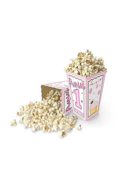 Doğumgünü Marketim 1 Year Old - Pink Corn Box of 8
