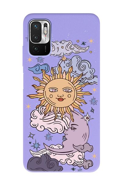 Spoyi حافظة هاتف Xiaomi Redmi Note 10 5g Sun Retro Design Lilac Launch