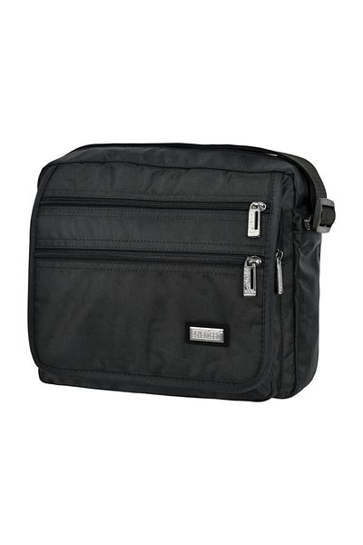 SEVENTEEN Men's Sports Bag Multi-Compartment Strap Black Horizontal Hand And Shoulder