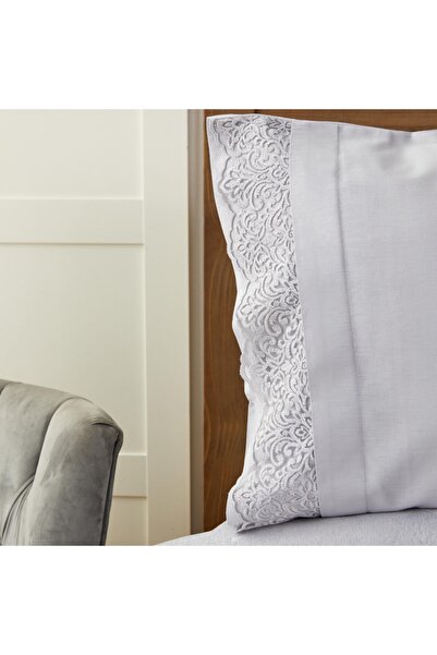 Karaca Home Laurel Gri Dantelli Pamuk Private Pike Set
