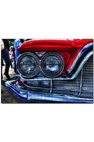 Cakapuzzle Classic Car Headlight Detail Visual 120 Piece Puzzle Jigsaw Puzzle Mdf (Wooden)