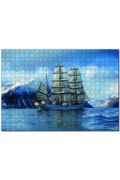 Cakapuzzle سفينة شراعية تنزف بين الجبال الثلجية 120 قطعة لغز الصور المقطوعة M...