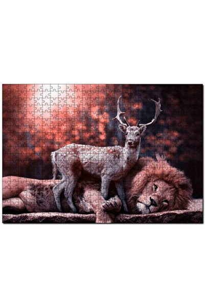 Cakapuzzle Lion And Deer Dreamy 1000 Piece Puzzle Jigsaw Puzzle Mdf (Wooden)