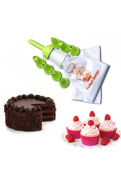 İndiriminVar 8 Prong Cream Piping Bag - Pasa Cake Decoration Decoration Set