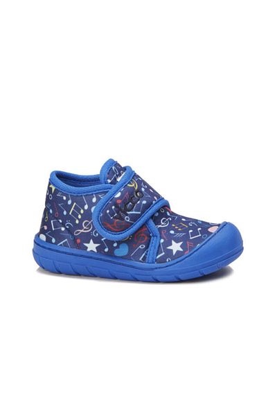 Vicco Jungle Patterned Men's First Step Navy Blue Slippers