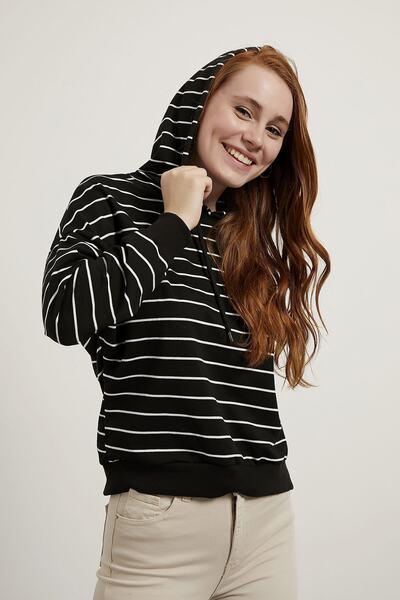 Arma Life سويت شيرت مخطط بقلنسوة