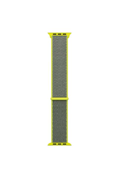 Microsonic Apple Watch Series 7 41mm Hasırlı Kordon Woven Sport Loop Koyu Yeşil