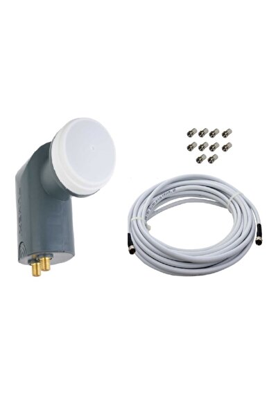 NcpLine 2 Li Iki Bağımsız Çıkış Lnb Elenbi 10 Mt Anten Kablo 10 Adet F Jak