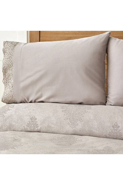 Karaca Home Laurel Mink Lace Cotton Private Pike Set