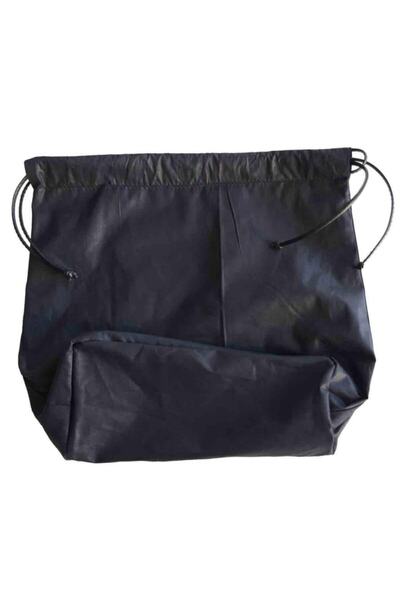 angel çanta aksesuar Örgü Çantaya Hazır Astar Tabanlı Büzgülü 22x12cm Siyah