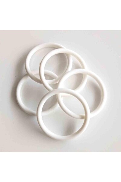angel çanta aksesuar 5 قطع 8 سم حلقات بلاستيكية بيضاء