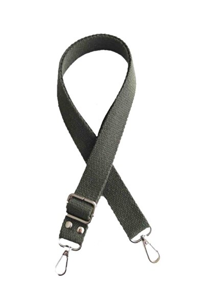 angel çanta aksesuar مقبض حقيبة قابل للتعديل من القطن باللون الكاكي