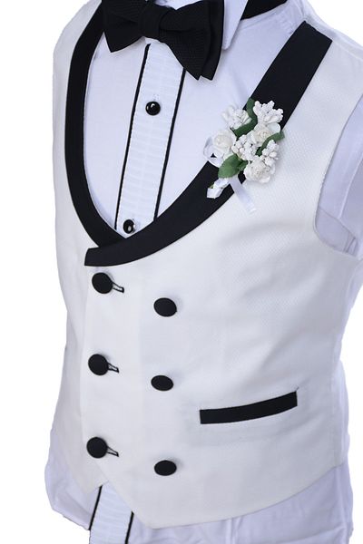 ceocuk Tuxedo Model Double Breasted Vest Children's Set