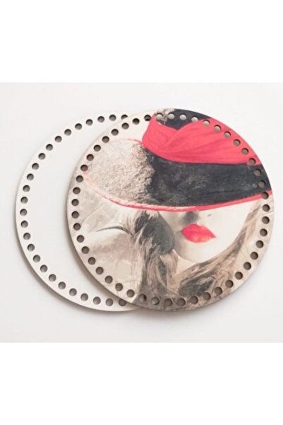 angel çanta aksesuar Placă ilustrată din lemn cu diametrul de 20 cm cu spate ...