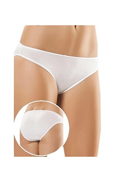 Tutku White Women 635 Cotton Waterway Γυναικεία κιλότα μπικίνι Συσκευασία των 6