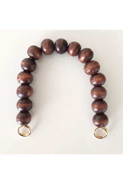 angel çanta aksesuar مقبض واحد مع خرز خشبي لون داكن