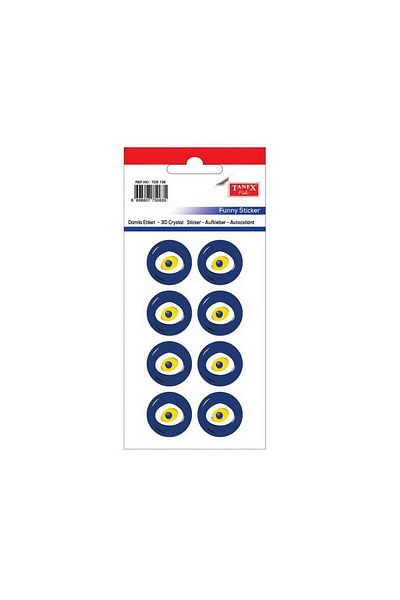 Tanex TDE-138 25 mm Diameter Evil Eye Bead Drop Decal Sticker Pack of 8