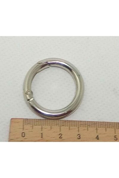 angel çanta aksesuar حلقة زنبركية فضية مقاس 2.5 سم