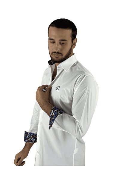 Walker London Cămașă albă W102shty21017 pentru bărbați