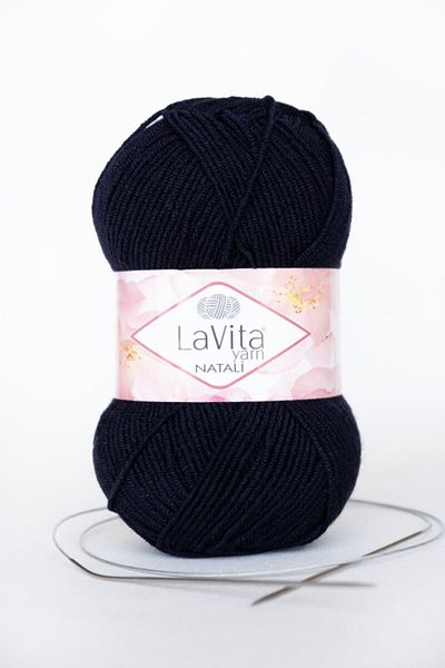 LaVita Yarn غزل الحياكة اليدوية ناتالي غزل تاكا (9779-أزرق داكن)