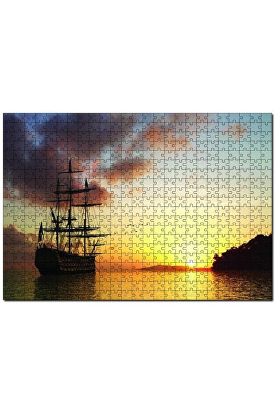 Cakapuzzle لغز غروب الشمس كاليون 255 قطعة MDF (خشب)