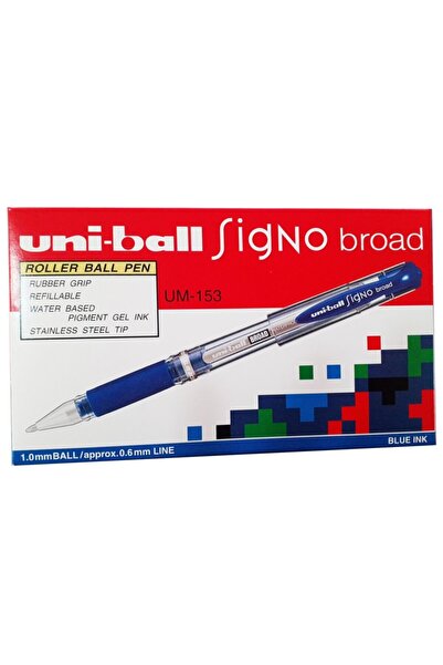 Mahi Max Uni-ball 12 Adet Mavi Signo Broad 1.0 Imza Kalemi Um-153