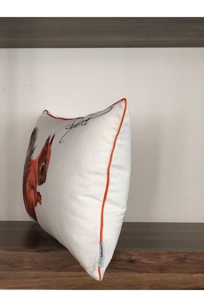 KIRLENTİM E923 Digital Printed Double Sided Patterned Throw Pillow Cover with Piping Edges