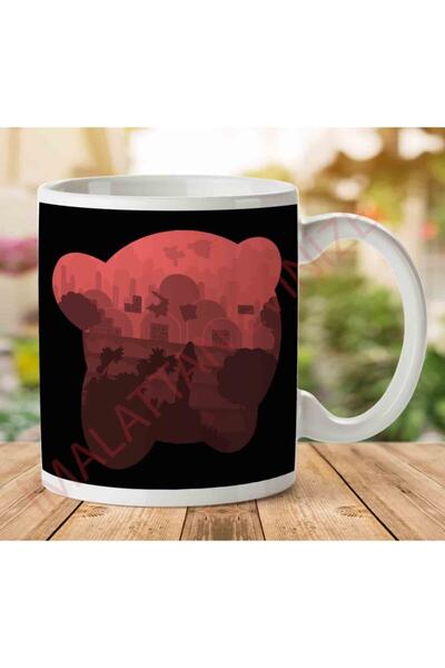 ART HEDİYE كوب كيربي سيلويت مطبوع على الجانبين