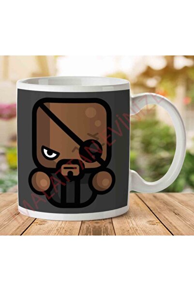 ART HEDİYE كوب سيمبلر نيك فيوري شيلد أفنجرز مطبوع على الجانبين