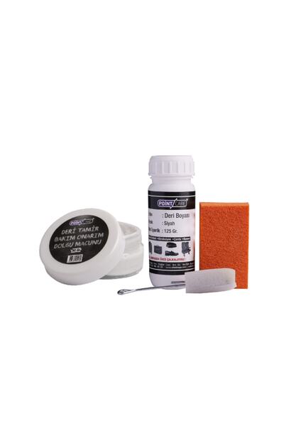 Point Care 3'lü Set Siyah Mont, Direksiyon, Döşeme, Ayakkabı, Deri Boyası + T...