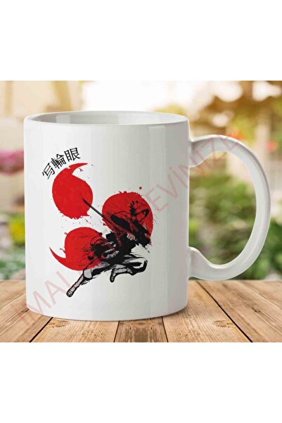 ART HEDİYE 1-1881 كوب مطبوع على الوجهين باللون الأحمر ساسوكي شارينجان ناروتو