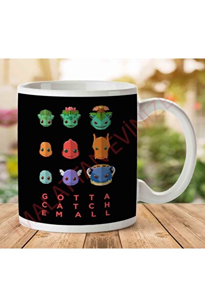 ART HEDİYE 1-1735 كوب بوكيمون جوتا كاتش Em ذو وجه مسطح بالكامل