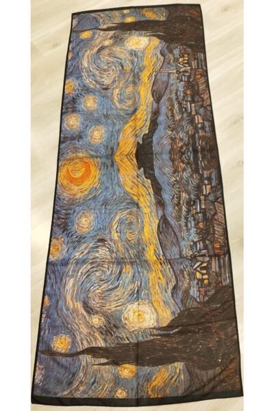 TOPRAK ART GALLERY Silk Chiffon Shawl