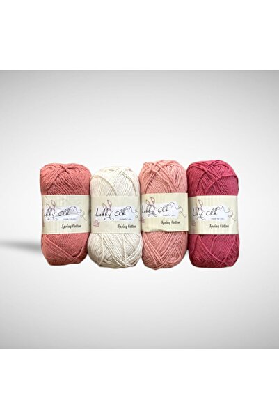 Masal Örgü Evi Punch și Amigurumi Ață 4 pachete 100% bumbac