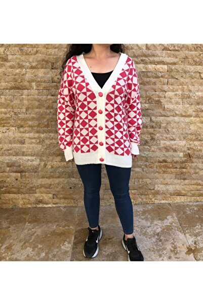 Sateen Baklava Desenli Hırka 21066