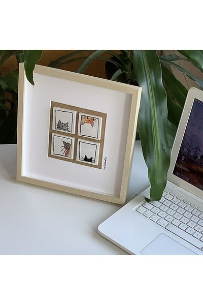 Chinidontist Cadou pentru pisici Acar realizat manual 25*25cm