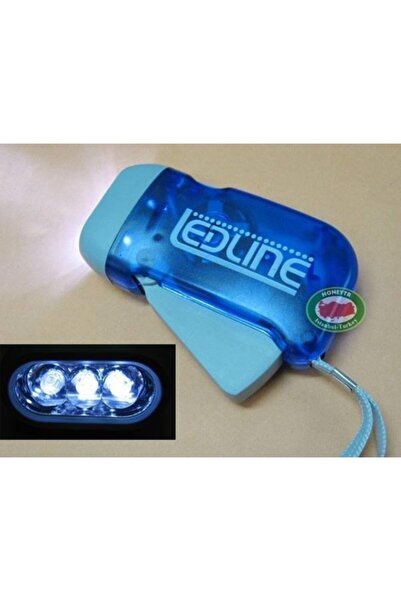 abnturk Elde Sıkmalı Pilsiz 3 Ledli Dinamo El Feneri