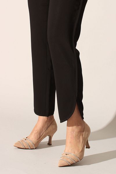 ROVIGO Beige Suede Stoned Women's Casual Shoes