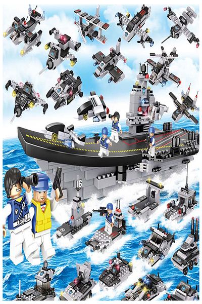 BabyLondy Aircraft Carrier Puzzle Set 751 Piece Puzzle Children's Game Set