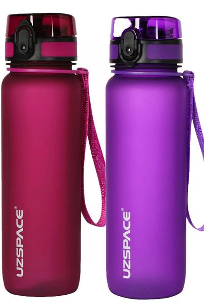 Uzspace SET OF 2 800ml - New Size - Tritan Water Bottle Bpa No Odor Leakage