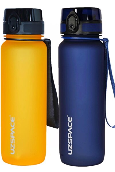 Uzspace مجموعة من قطعتين 800 مل - مقاس جديد - زجاجة مياه تريتان BPA بدون رائح...