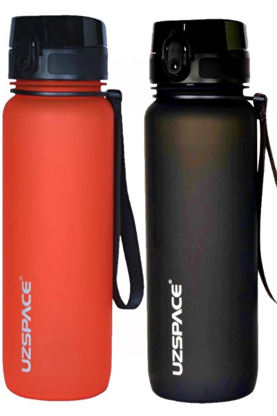 Uzspace زجاجة مياه تريتان بحجم جديد سعة 800 مل - عطر BPA بدون تسرب، مجموعة من...